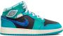 Jordan 1 Mid Unisex Schoenen Grijs Maat: 38 Textil Leer Foot Locker - Thumbnail 2