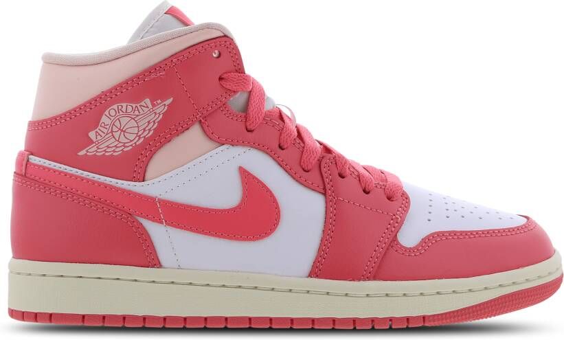 Jordan Wmns Air 1 Mid Basketball Schoenen white sea coral atmosphere sail maat: 37.5 beschikbare maaten:37.5