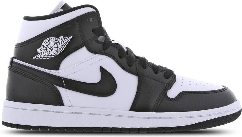 Jordan 1 Mid Dames Schoenen Wit Maat: 36.5 Polyester Foot Locker