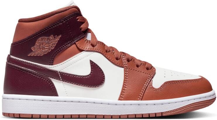 Jordan 1 Mid Dames Schoenen Roze Maat: 36.5 Polyester Foot Locker