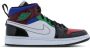 Jordan 1 Mid Dames Schoenen Black Leer Synthetisch Foot Locker - Thumbnail 2