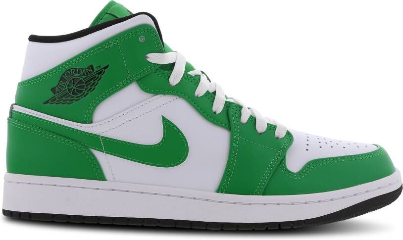 Jordan Air 1 Mid Basketball Schoenen lucky green black white maat: 44.5 beschikbare maaten:44.5 45