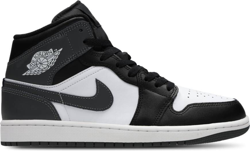 Jordan 1 Mid Heren Schoenen Zwart Maat: 40 Leer Synthetisch Foot Locker