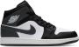 Jordan 1 Mid Heren Schoenen Zwart Maat: 40.5 Leer Synthetisch Foot Locker - Thumbnail 2