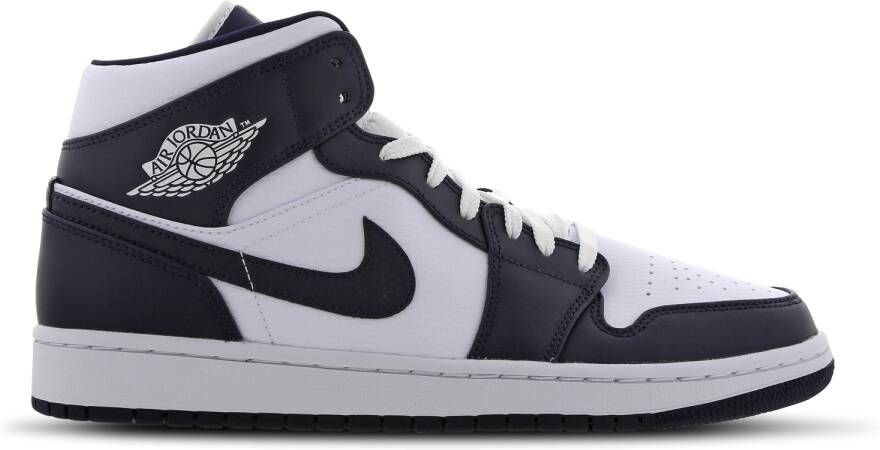 Jordan Air 1 Mid Basketball Schoenen mid white metallic gold obsidian maat: 44.5 beschikbare maaten:44.5 - Foto 8