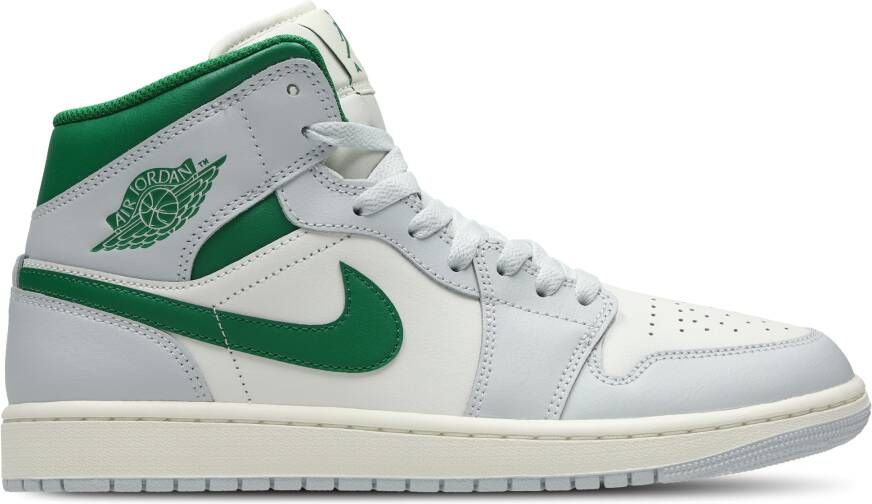 Jordan 1 Mid Heren Schoenen Wit Maat: 45 Leer Synthetisch Foot Locker