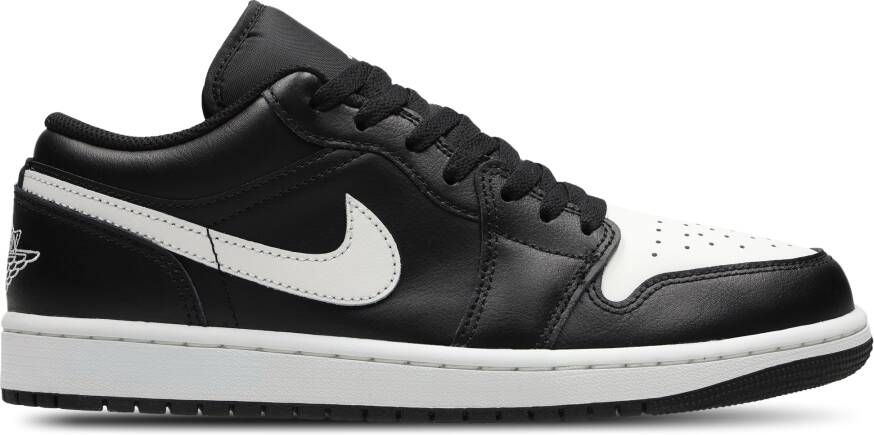 Jordan 1 Low Heren Schoenen Zwart Maat: 40 Leer Foot Locker