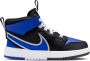 Jordan 1 Mid Unisex Schoenen Zwart Maat: 33.5 Mesh Synthetisch Foot Locker - Thumbnail 2