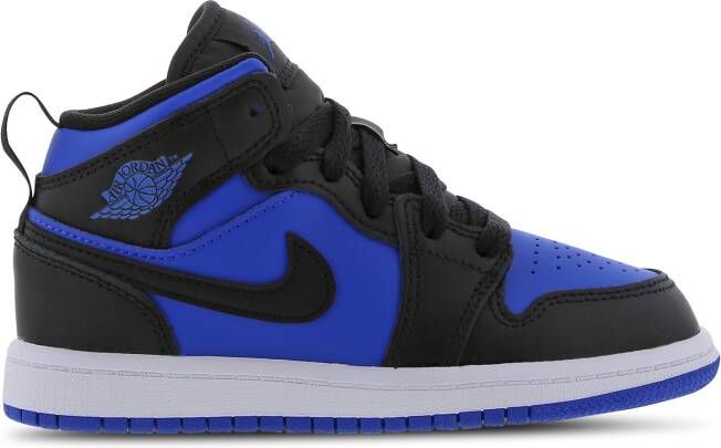 Jordan 1 Mid Kleuterschoenen Zwart