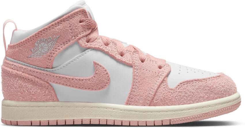 Jordan 1 Mid Peuterschoenen Wit Leer - Foto 2