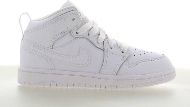 Jordan 1 Mid voorschools Schoenen White Leer Foot Locker - Foto 3
