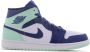 Nike Air Jordan 1 Mid Mystic Navy Mint Foam Blauw Heren - Thumbnail 2