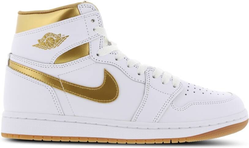 Jordan Air 1 Retro High OG 'White and Gold' damesschoenen Wit - Foto 2