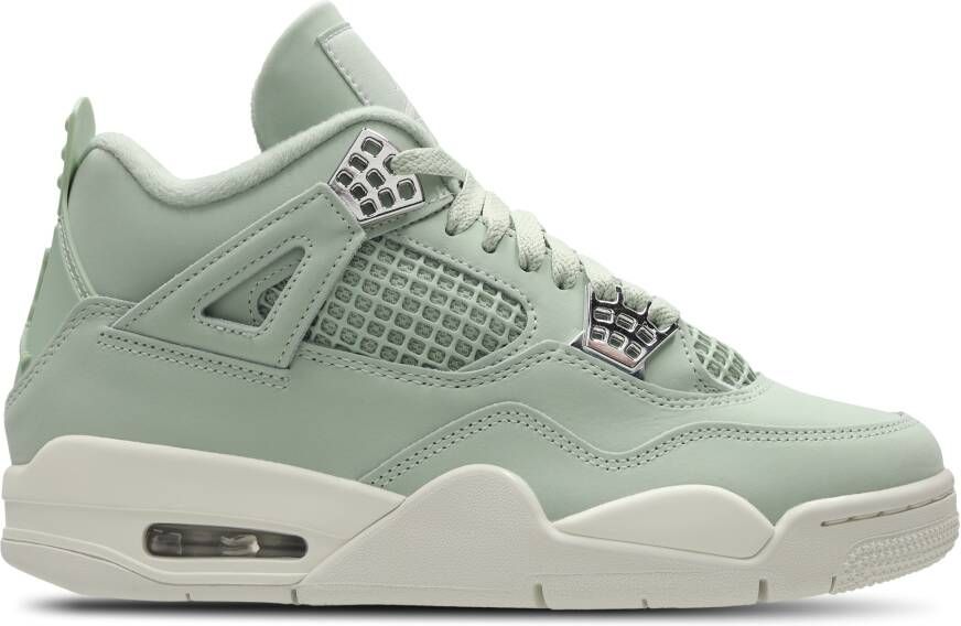 Jordan 4 Retro Dames Schoenen Groen Maat: 36.5 Leer Foot Locker