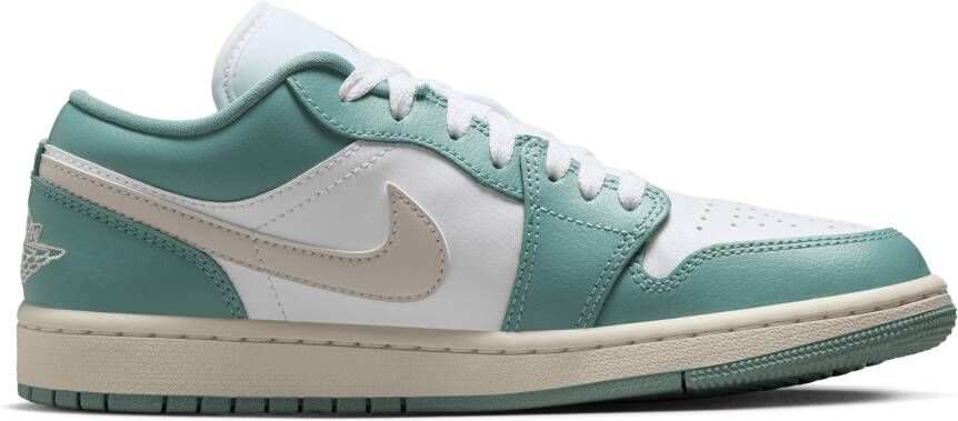 Jordan Aj1 Low Sneakers Dames Wit Leer
