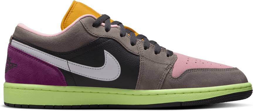 Jordan Aj1 Low Heren Schoenen Grijs Maat: 40 Leer Foot Locker