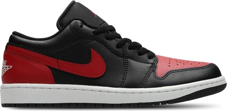 Jordan Aj1 Low Heren Schoenen Zwart Maat: 40 Leer Foot Locker