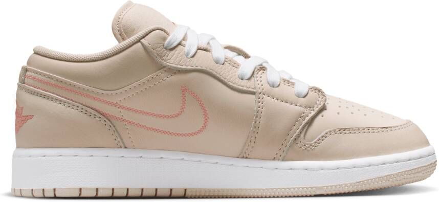 Jordan Aj1 Low Kindersneakers Beige Leer