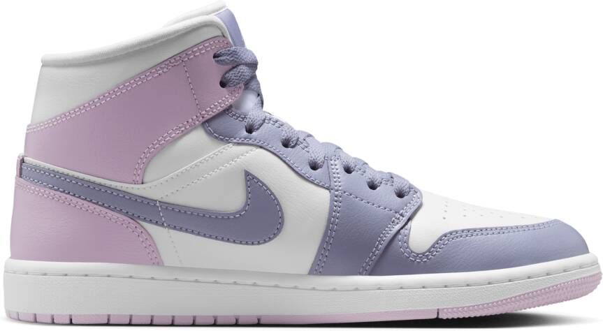 Jordan Aj1 Mid Sneakers Dames Paars Leer