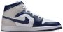 Jordan Aj1 Mid Heren Schoenen Wit Maat: 40.5 Leer Synthetisch Foot Locker - Thumbnail 2