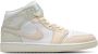Jordan Aj1 Mid Heren Schoenen Wit Maat: 42.5 Leer Synthetisch Foot Locker - Thumbnail 2