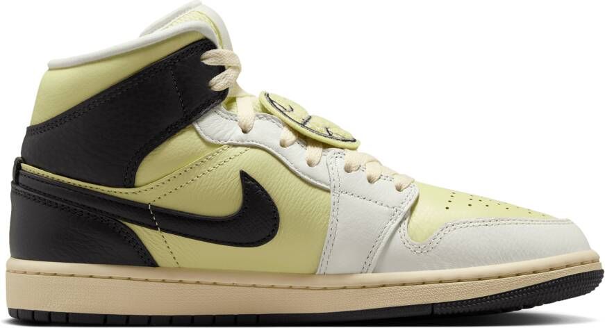 Jordan Aj1 Mid Sneakers Dames Bruin Leer