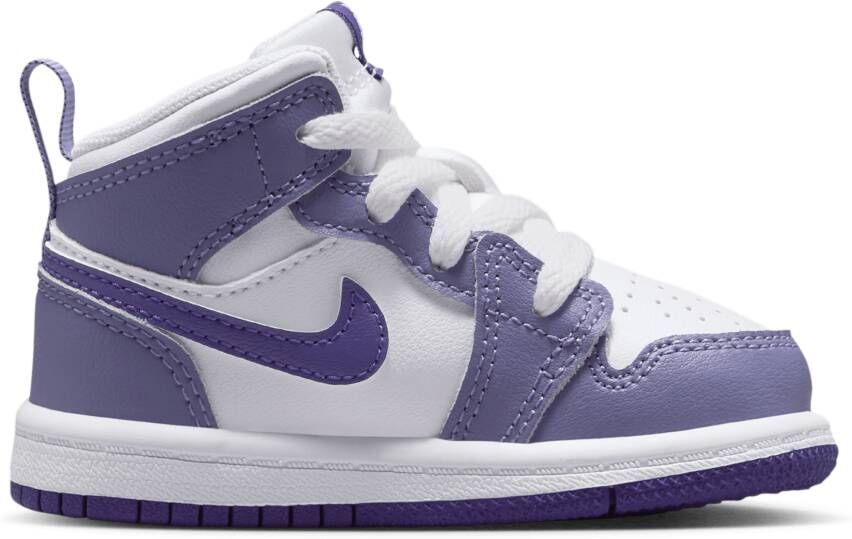 Jordan Aj1 Mid Babyschoenen Paars Mesh Synthetisch