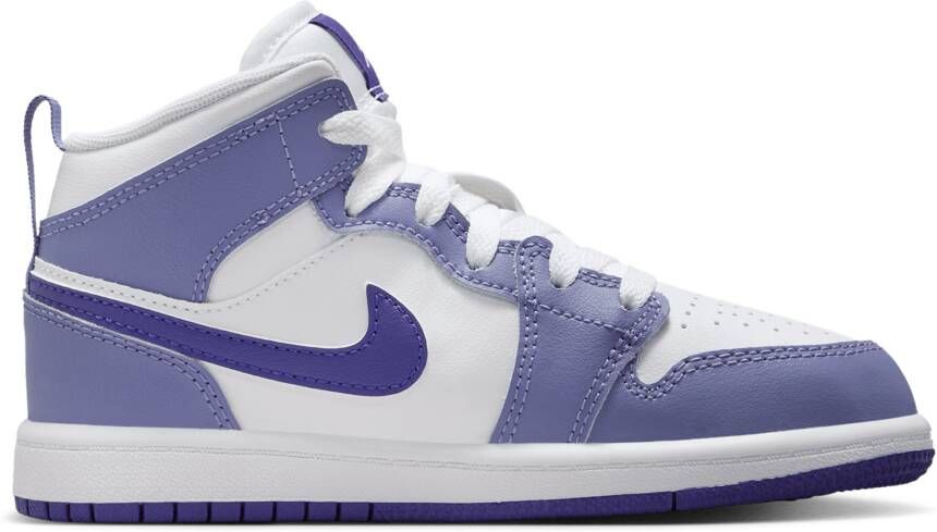 Jordan Aj1 Mid Peuterschoenen Paars Mesh Synthetisch