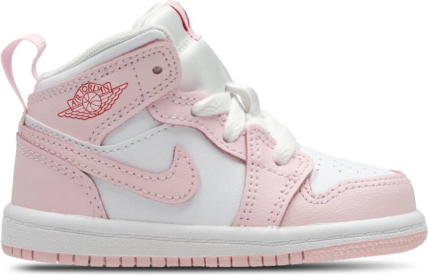 Jordan Aj1 Mid Unisex Schoenen Roze Maat: 21 Leer Foot Locker