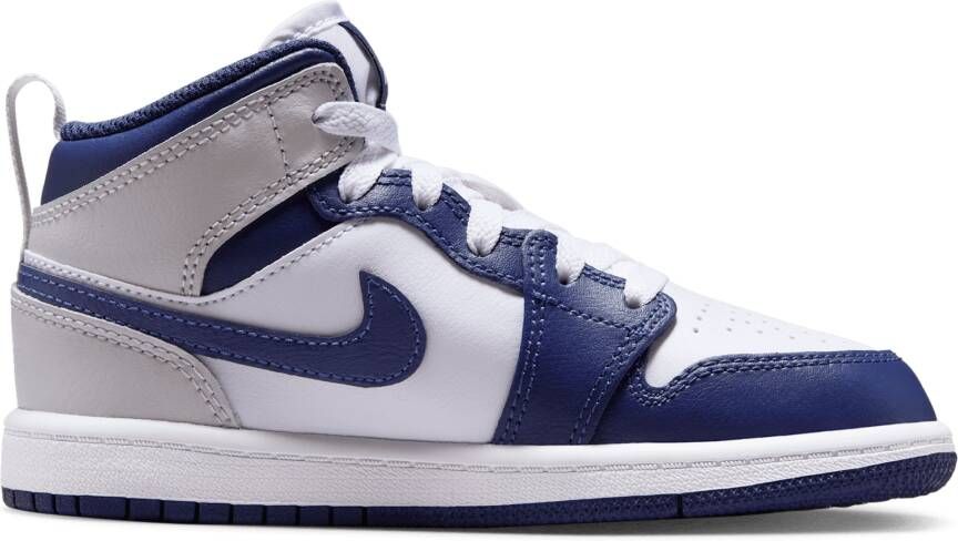 Jordan Aj1 Mid Unisex Schoenen Wit Maat: 32 Leer Foot Locker