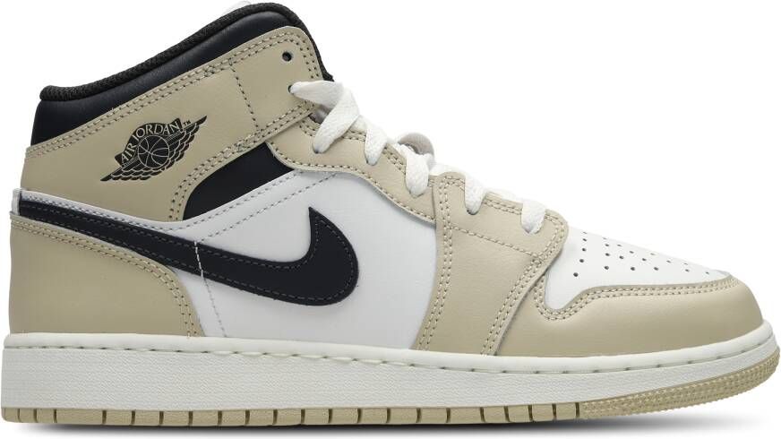 Jordan Aj1 Mid Unisex Schoenen Wit Maat: 36 Leer Foot Locker