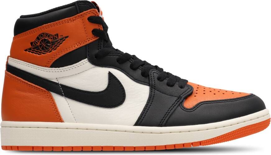 Jordan Aj1 Retro High Og Heren Schoenen Zwart Maat: 42.5 Leer Foot Locker