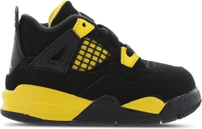 Jordan 4 Retro Thunder Td Black White-Tour Yellow Basketballshoes Peuter BQ7670-017
