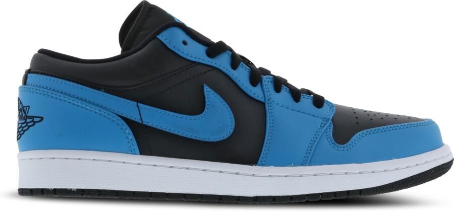 Jordan 1 Low Sneakers Heren Blauw Leer