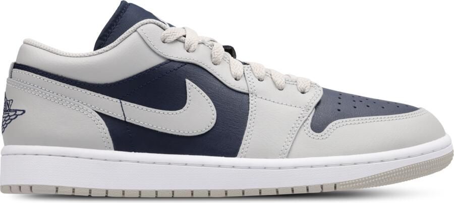 Jordan 1 Low Sneakers Heren Grijs Leer