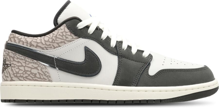 Jordan 1 Low Sneakers Heren Wit Leer