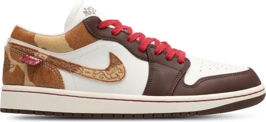 Jordan 1 Low Sneakers Heren Wit Leer