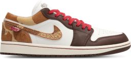 Jordan 1 Low Sneakers Heren Wit Leer