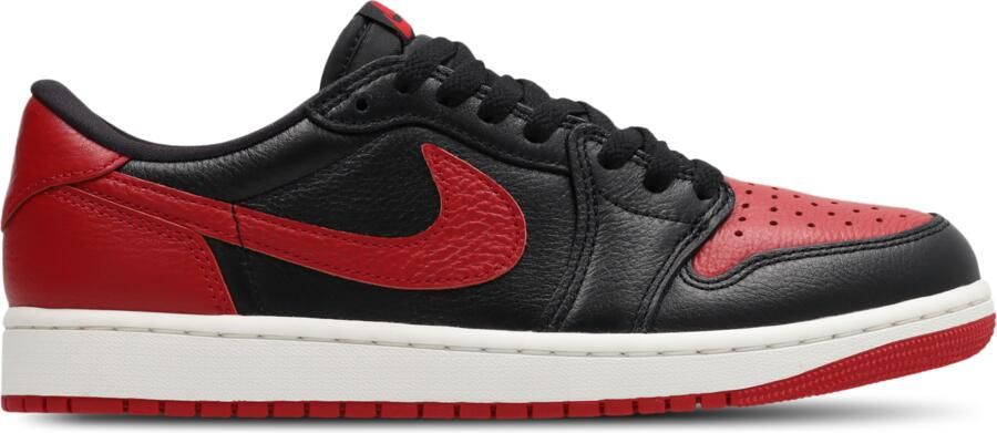 Jordan 1 Low Sneakers Heren Zwart Leer