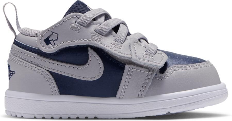 Jordan AJ1 Low Babyschoenen Grijs Leer