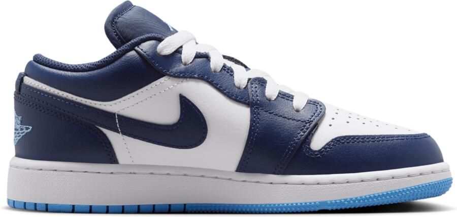 Jordan AJ1 Low Kindersneakers Blauw Leer