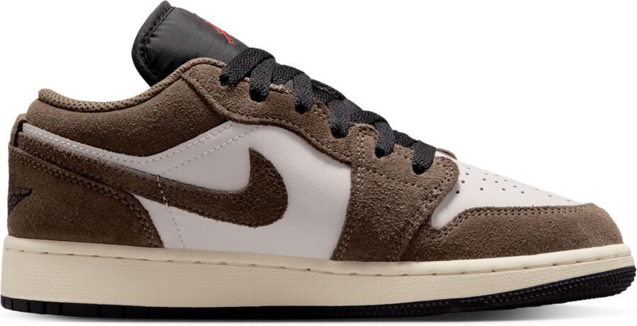 Jordan AJ1 Low Kindersneakers Bruin Leer
