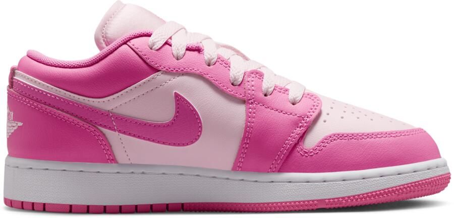 Jordan AJ1 Low Kindersneakers Roze Leer