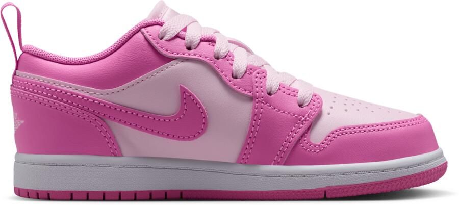 Jordan AJ1 Low Peuterschoenen Roze Leer