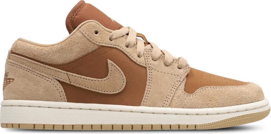 Jordan AJ1 Low Sneakers Dames Bruin Leer