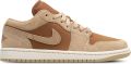 Jordan AJ1 Low Sneakers Dames Bruin Leer - Bruin