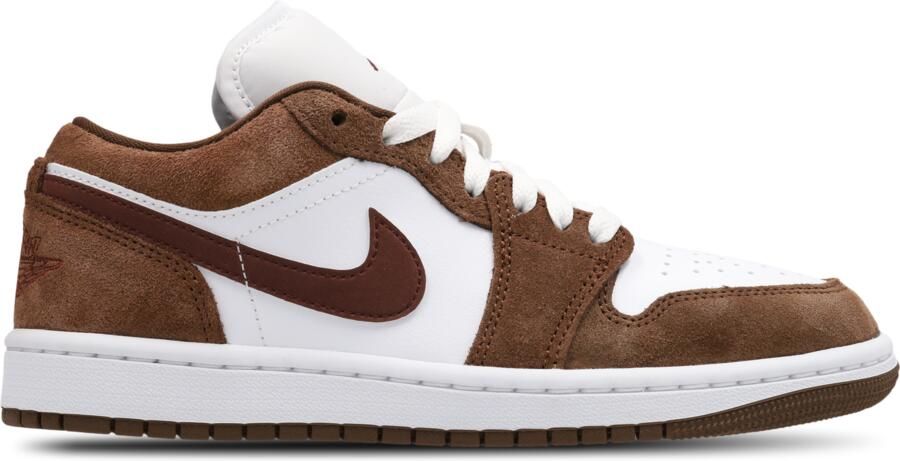 Jordan AJ1 Low Sneakers Dames Bruin Leer
