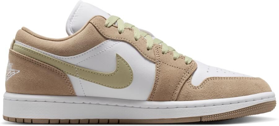 Jordan AJ1 Low Sneakers Dames Bruin Mesh Synthetisch