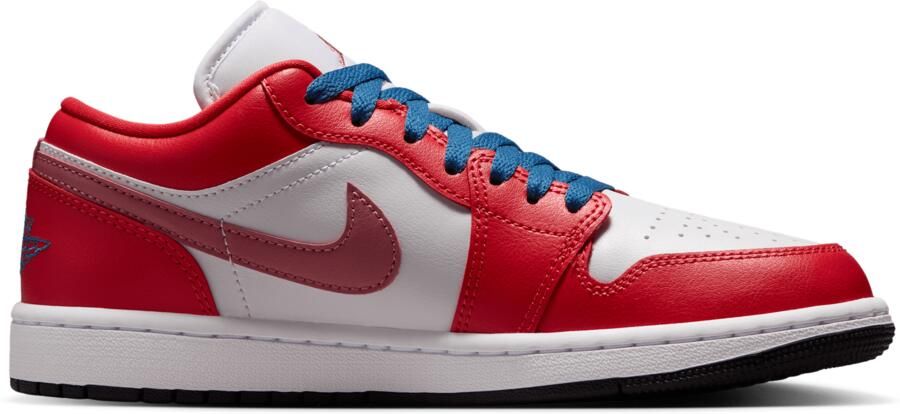 Jordan AJ1 Low Sneakers Dames Rood Mesh Synthetisch
