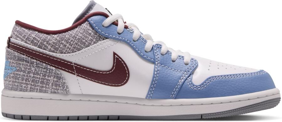Jordan AJ1 Low Sneakers Dames Wit Leer